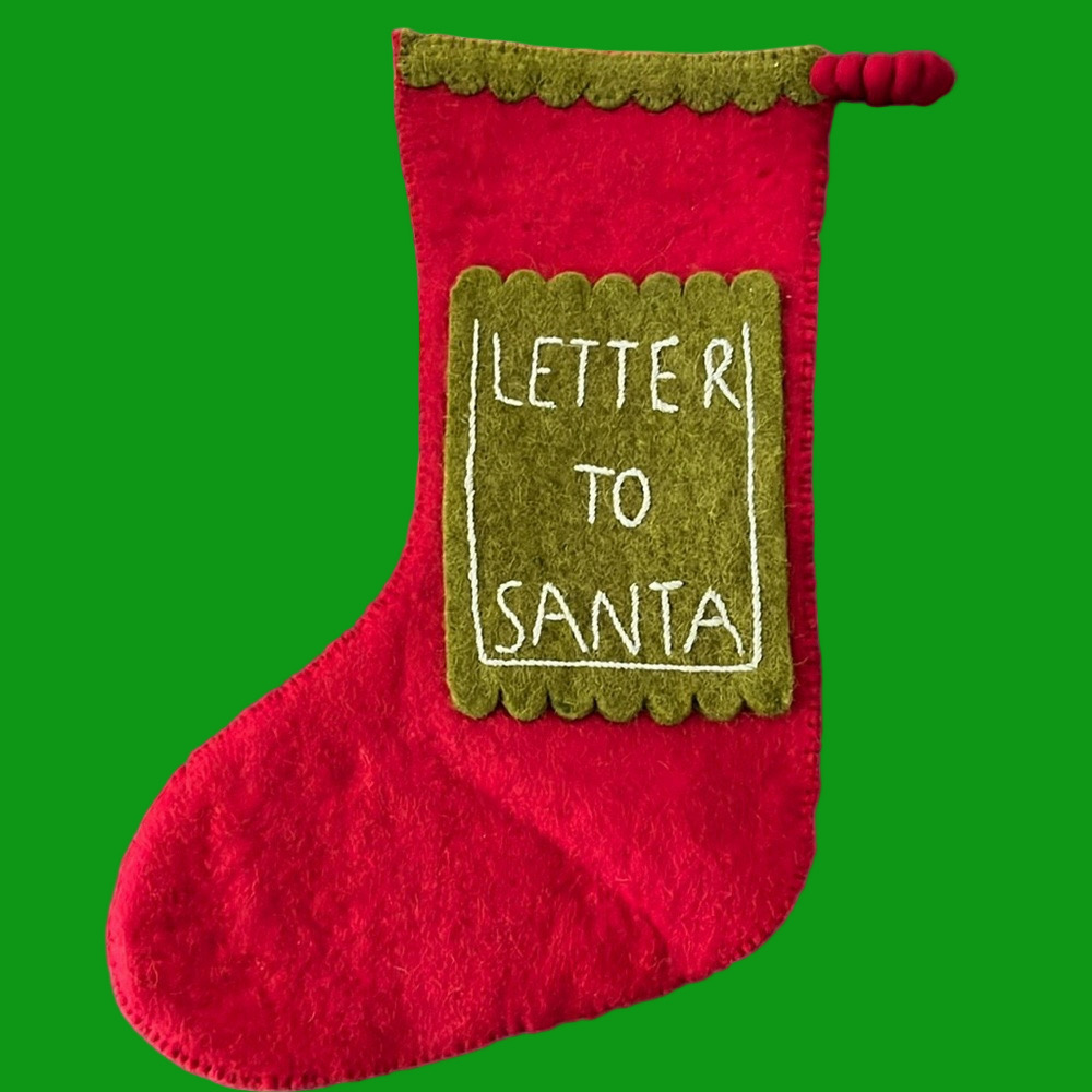 Letters to Santa Stocking XL - NWOT